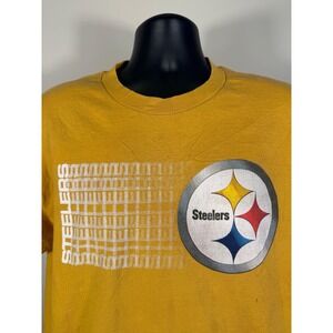Pittsburgh Steelers Yellow NFL Team Apparel Graphic T-Shirt Men's Large